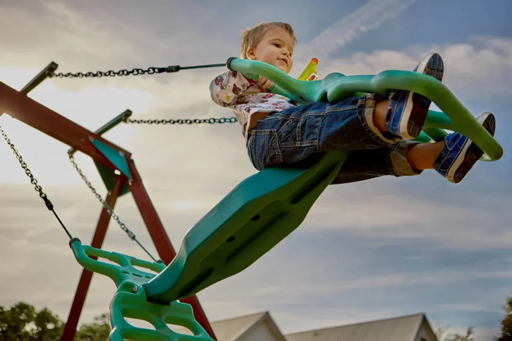 young boy on playground